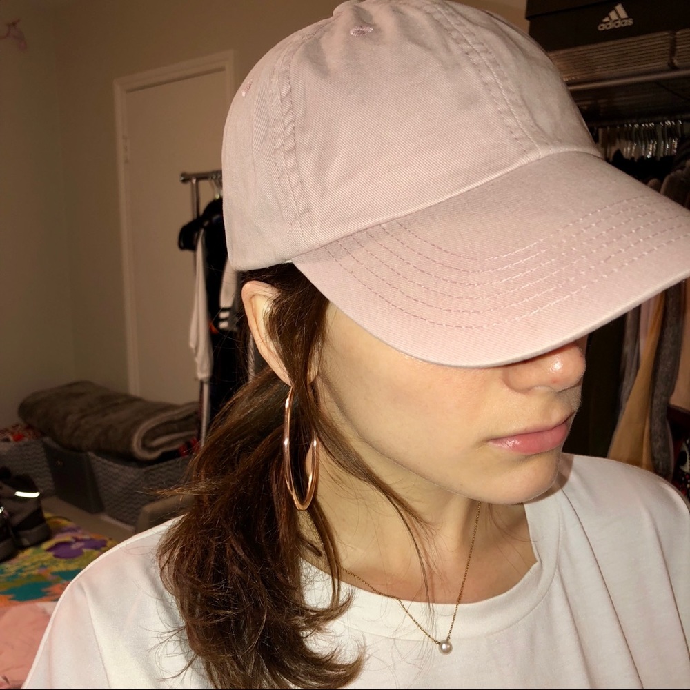 Urban outfitters blush washed canvas baseball cap